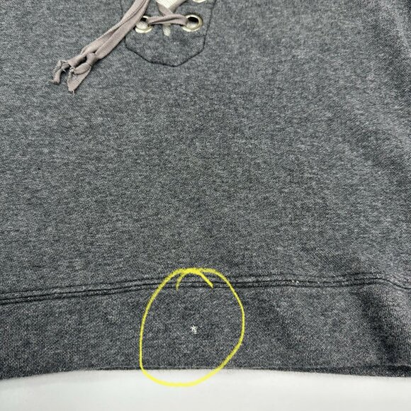 Mother Women's Charcoal Gray The Tie Up Easy Wash Activewear‎ Sweatshirt S/C39 - Picture 16 of 16